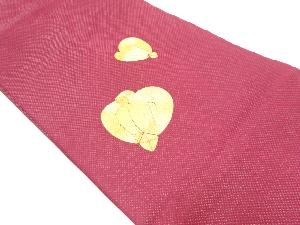 リサイクル　花模様刺繍名古屋帯